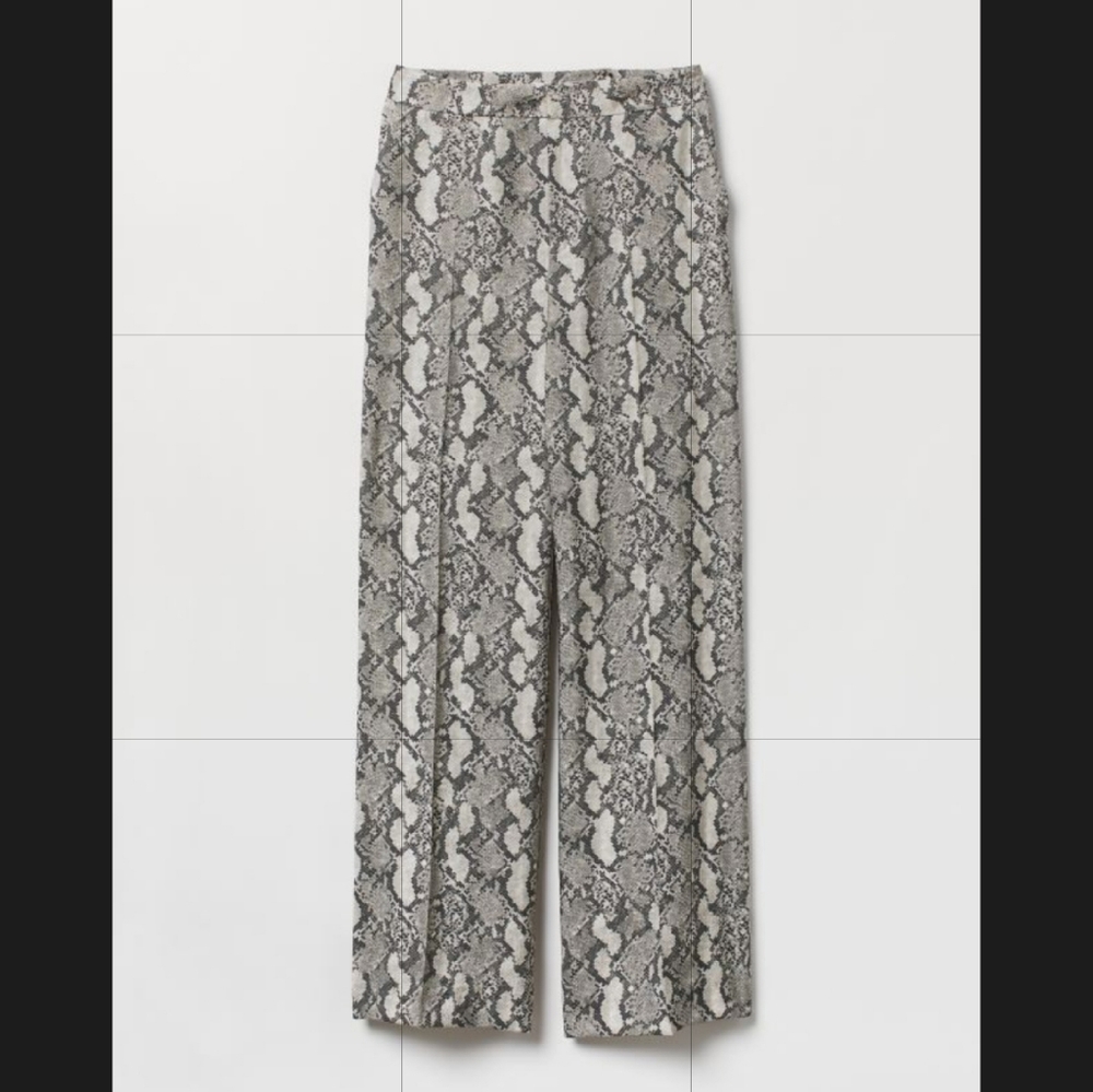 H&M Wide Leg Snake Print Pants Size 4 and 6